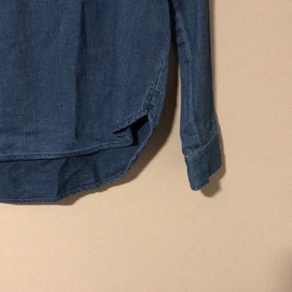 chambray zip up top - Picture 2 of 4